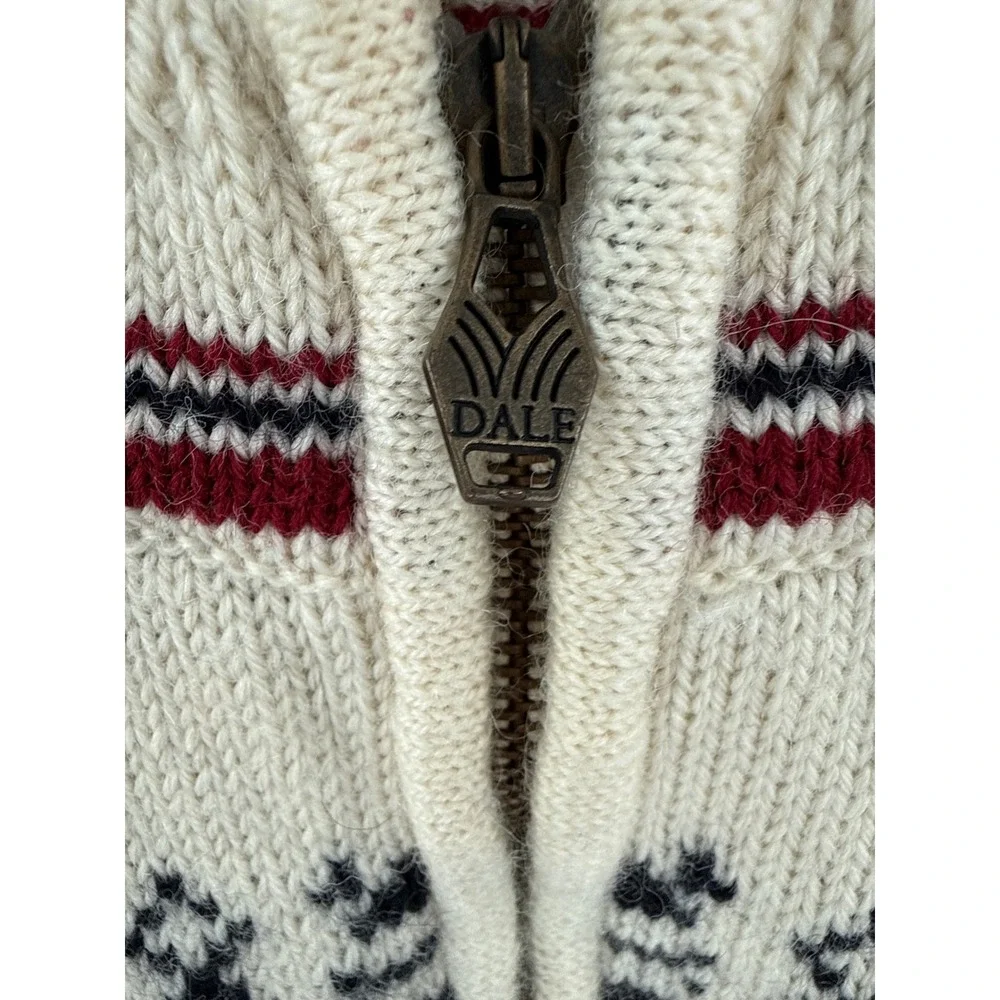 Dale of Norway Sweater Men M Cream Lake Placid 1932 Olympic Windstopper Zip